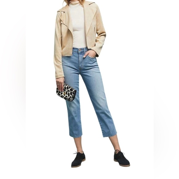 Anthropologie - Crop Moto Micro-Suede Jacket Sz XS - Picture 4 of 12